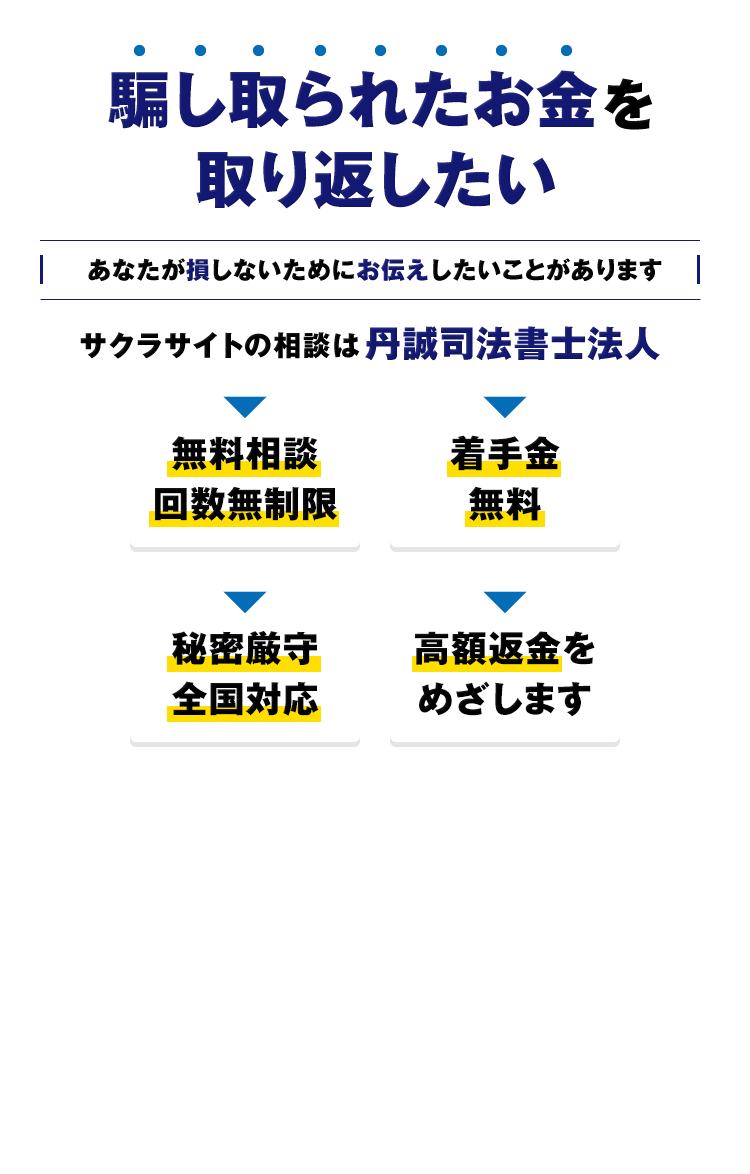 騙し取られたお金を取り返したい