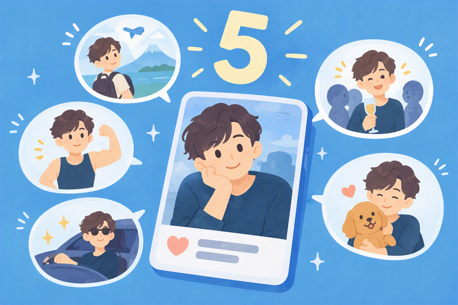 【プロフィール編】マッチングアプリで勧誘する男の特徴5選について解説する見出しの画像