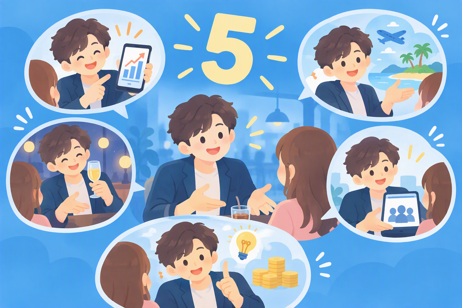 【会ったとき編】マッチングアプリで勧誘する男の特徴5選について解説する見出しの画像